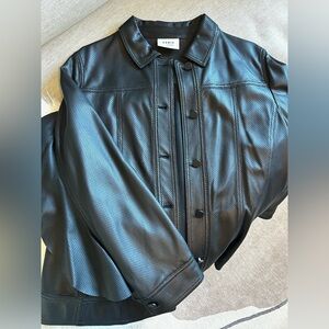 Akris Punto Black Leather Jacket